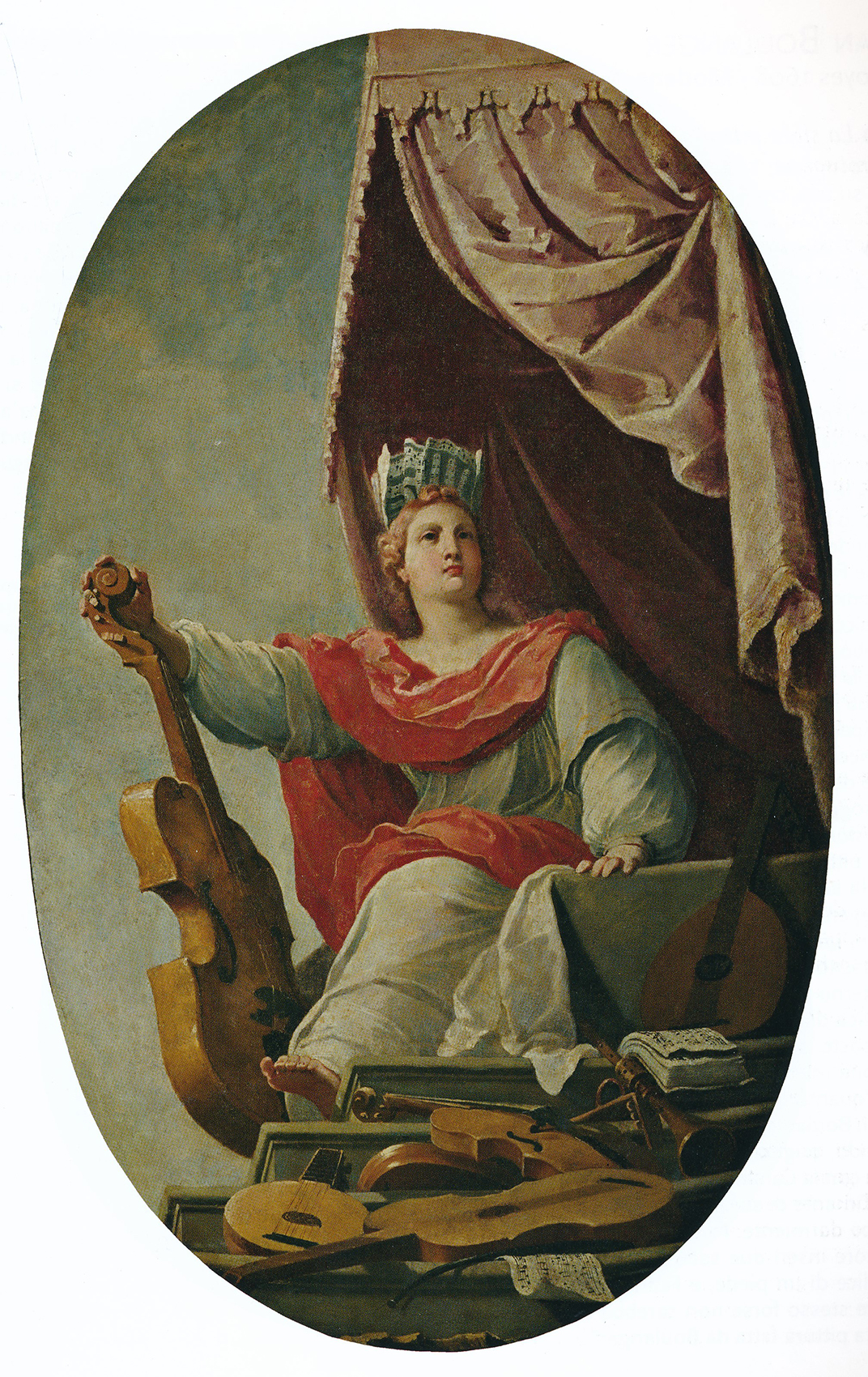 Jean Boulanger, Allegoria della Musica, olio su tela, gi&agrave; nel Palazzo Ducale di Sassuolo, 1640-45