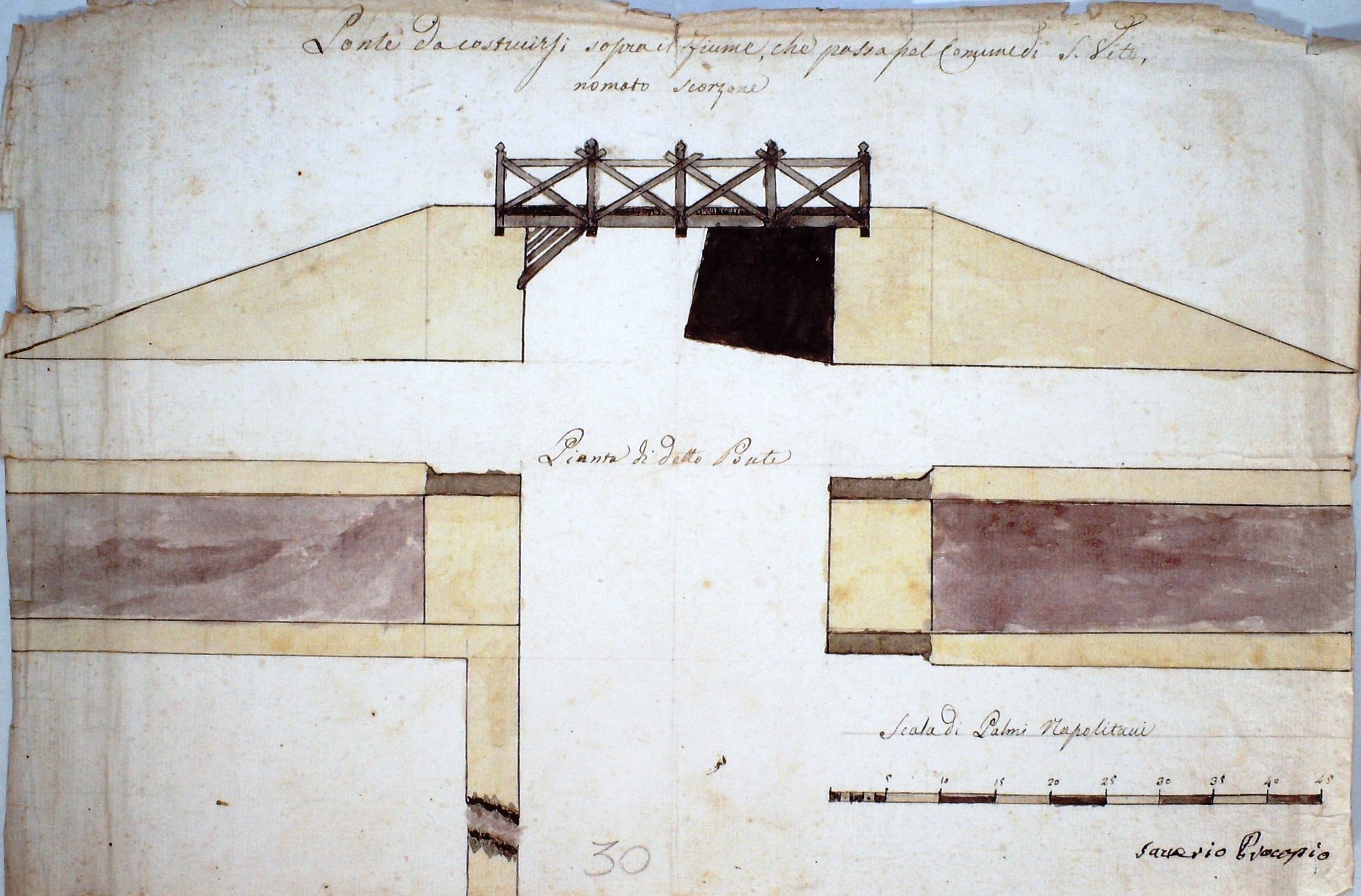 Progetto di costruzione del ponte Scorzone