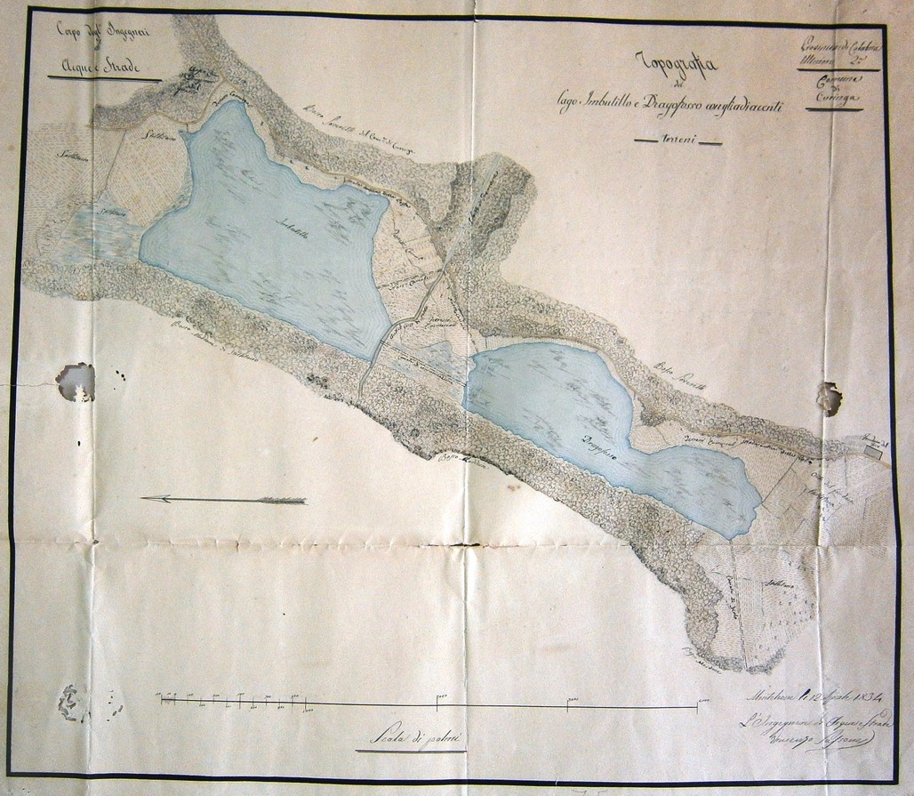 TOPOGRAFIA DEL LAGO IMBUTILLO E DRAGOFOSSO CON GLI ADIACENTI TERRENI