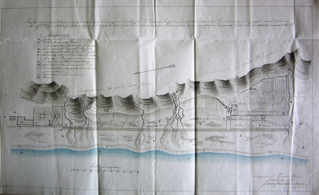 PIANTA TOPOGRAFICA DELLA CAMPAGNA E DELLA NUOVA STRADA APERTA DAL SIGNOR CAVALIERE DON FRANCESCO PASQUALE CORDOPATRI NEL LITORALE DI PIZZO