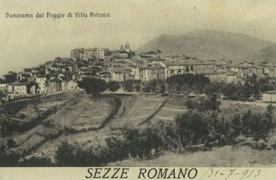 Sezze, 1913.  Panorama dal Poggio di Villa Petrarca, Fotografia