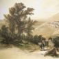 Sezze, 1843. Panorama di Sezze da un disegno di Edward Lear 