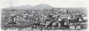 Viterbo, fine Ottocento. Panorama dal campanile Trinitá