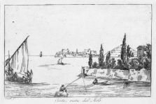 Bartolomeo Pinelli, "Gaeta, vista dal molo"