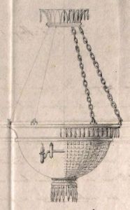 Tarquinia, Archivio Storico Comunale, Carteggio amministrativo, Tit. IV. 1853, Disegno Lampadario