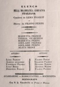 Tarquinia, Archivio Storico Comunale, Carteggio amministrativo, tit. XIV, fasc. 11, 4877. Elenco Compagnia Pigozzi