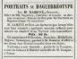 Le Courrier du Gard, avviso apparso nei giorni 26 marzo, 5, 10, 12 e 23 aprile 1844