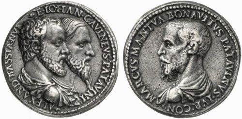 Giovanni da Cavino. Medaglia. Ritratto di Alessandro Bassiano e Giovanni da Cavino / Ritratto di Marco Mantova Benavides