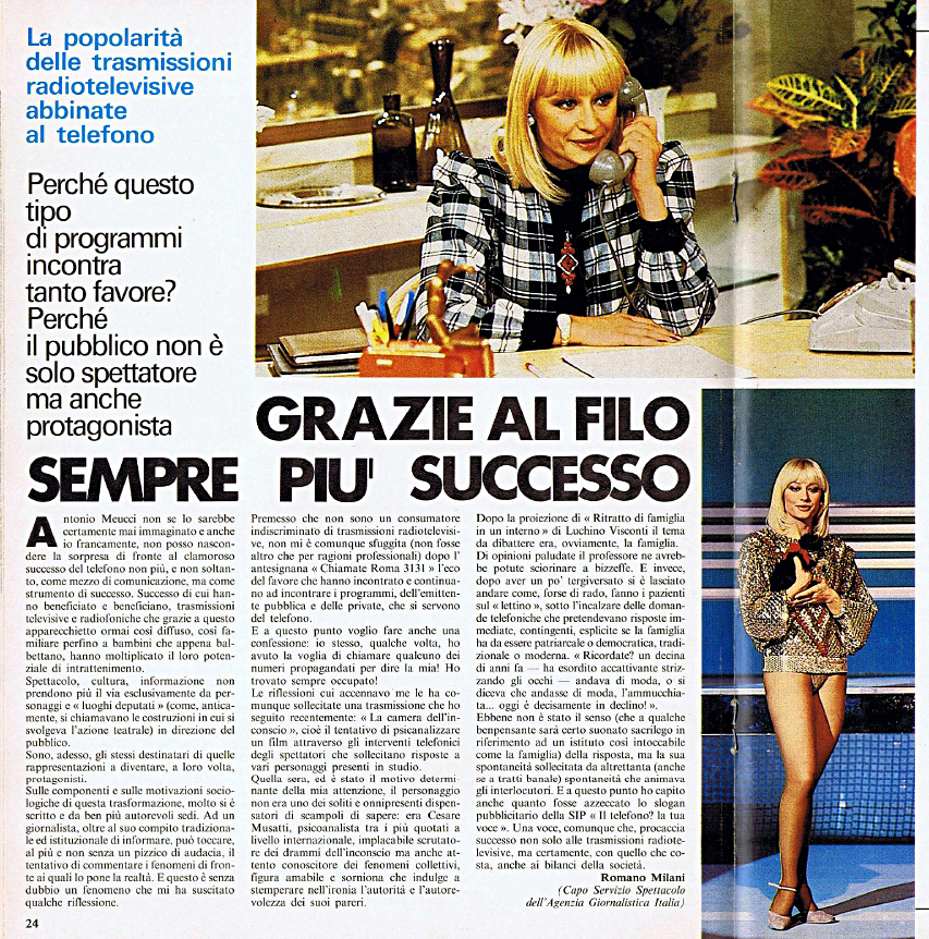 da «Selezionando Sip», n. 1-2, 1984