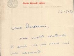 Italo Calvino a Bassani (26/05/1952)