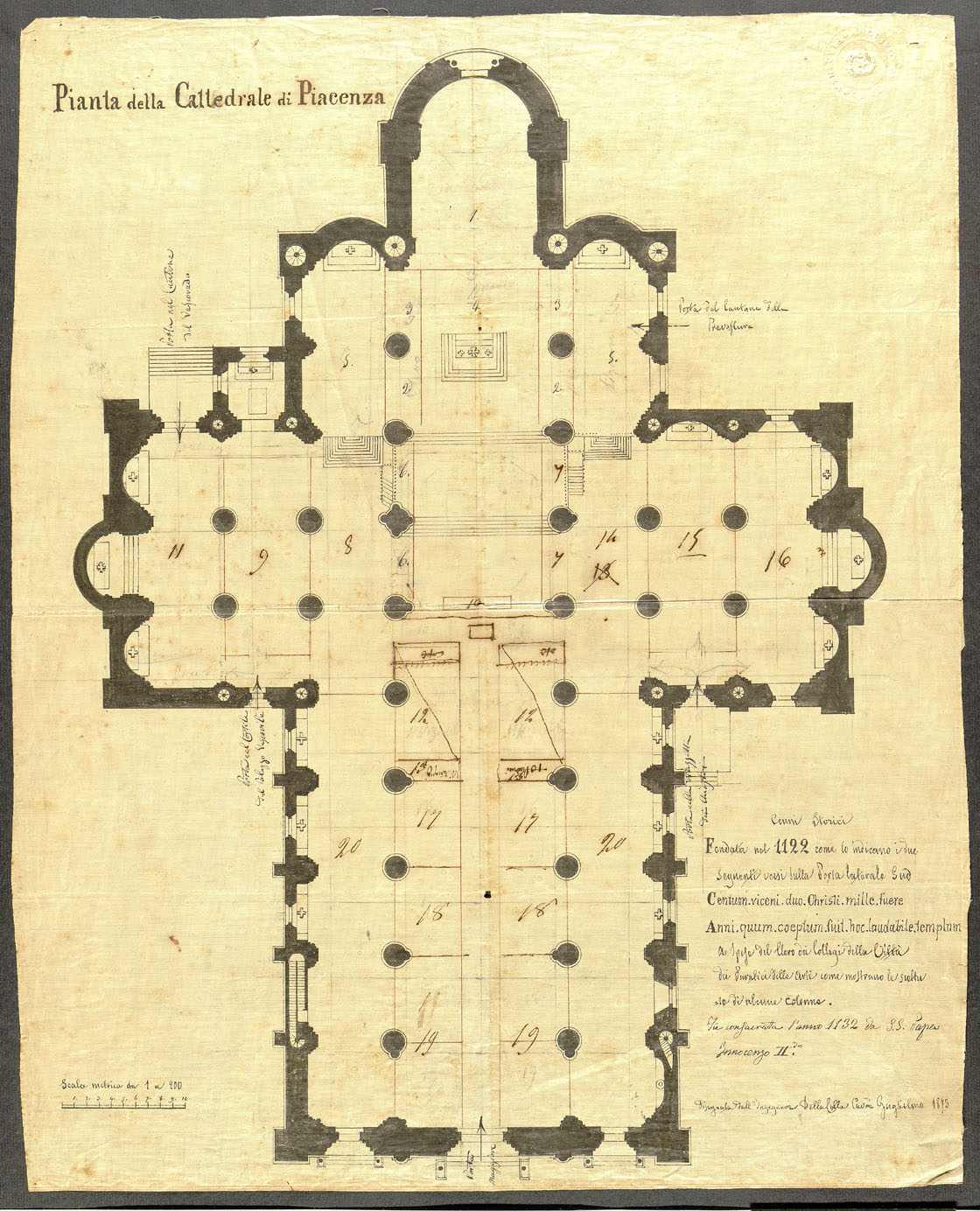 Planimetria della Cattedrale di Santa Maria Assunta