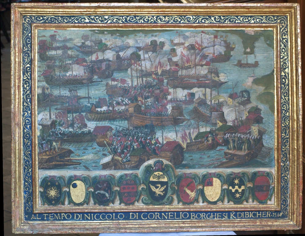 Pittore senese, La vittoria navale di Lepanto (n. inv. 069)