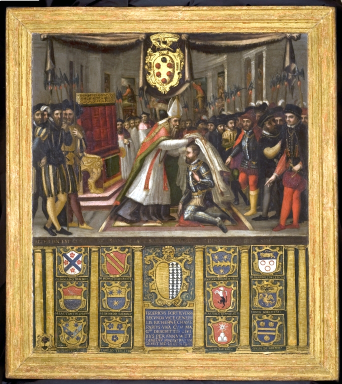 Tiberio Billò, Cosimo I riceve le insegne di gran maestro dell’ordine di Santo Stefano (n. inv. 065), 1562