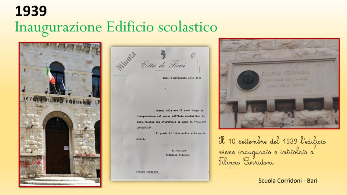 Scuole primarie Filippo Corridoni e Niccolo' Piccinni di Bari