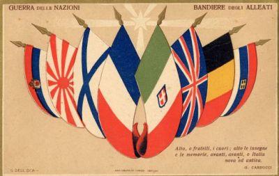 Guerra delle nazioni, bandiere degli alleati, 1918