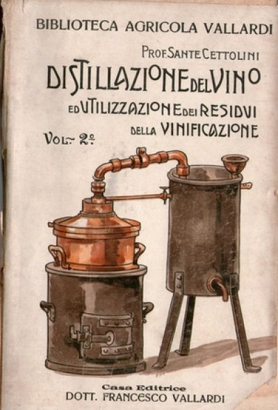 Sante Cettolini, Distillazione del vino, Milano, Vallardi, 1907, vol. 2 - Museo della civiltà contadina - Villa Smeraldi, San Marino di Bentivoglio (Bo)