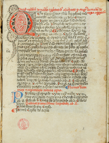 Barnaba da Reggio, Compendium de naturis et proprietatibus alimentorum (Ms Gaddi 209. Biblioteca Medicea Laurenziana, Firenze)