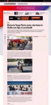 Gazzetta dello Sport 6 novembre 2017 Rivive la Targa Florio moto che festa in Sicilia con Ago e Lucchinelli