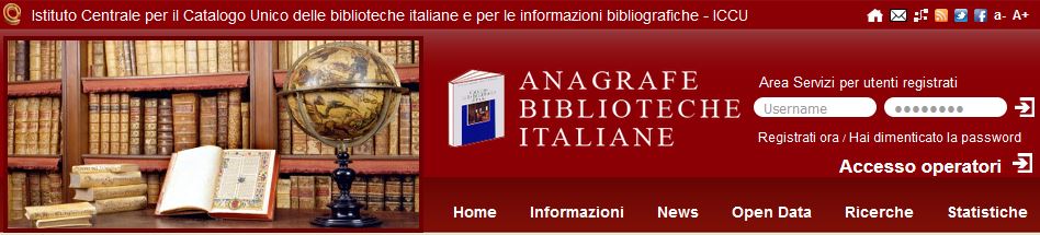 Anagrafe delle Biblioteche Italiane Ricerca