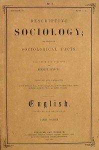Spencer, Descriptive sociology (1873)