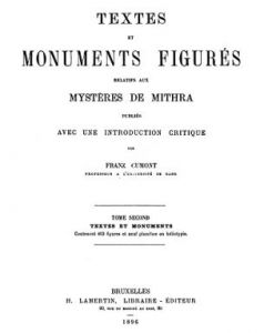 Cumont, Textes et monuments figurés relatifs aux mystères de Mithra