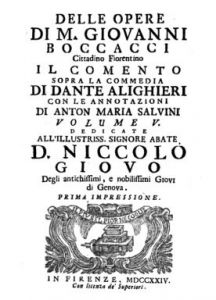 Boccaccio, Il Comento (1724)
