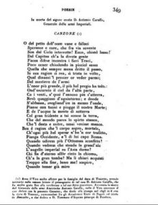 Il testo della Canzone nell'edizione delle opere di Vico curata da Giuseppe Ferrari (Milano, 1852)