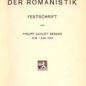 Hauptfragen der Romanistik (1922)