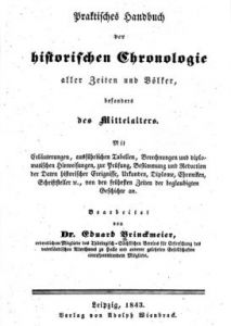 Brinckmeier, Praktisches Handbuch der historischen Chronologie (1843)