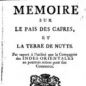Purry, Memoire sur le pais des Cafres, et la terre de Nuyts (1718)