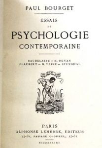 Bourget, Essais de psychologie contemporaine (1883)