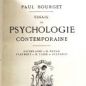 Bourget, Essais de psychologie contemporaine (1883)
