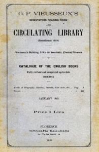 Gabinetto Vieusseux, Catalogue of the English books (1915)