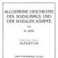 Beer, Allgemeine Geschichte des Sozialismus und der sozialen Kämpfe (1922)