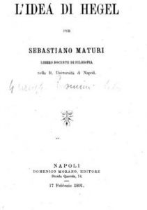 Sebastiano Maturi, L'idea di Hegel (1891)