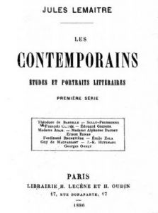 Lemaître, Les contemporains (1886)