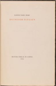 Rainer Maria Rilke, Duineser Elegien (1923)