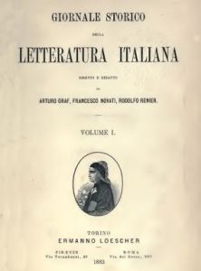 Giornale storico della letteratura italiana (1883)
