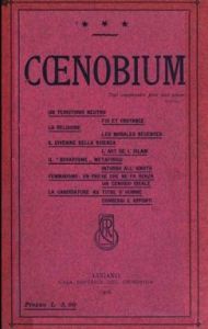 Il primo fascicolo di «Coenobium» (novembre 1906)