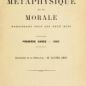 Revue de métaphysique et de morale (1893)