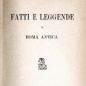 Pascal, Fatti e leggende di Roma antica (1903)