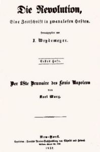 Marx, Der 18te Brumaire des Louis Bonaparte
