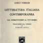 Vossler, Letteratura italiana contemporanea (1916)
