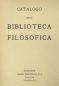 Catalogo della Biblioteca filosofica