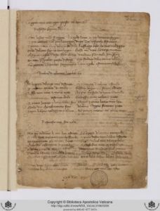 Autografo di Petrarca (Vat. Lat. 3196, © BAV)