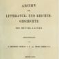 Archiv für Litteratur- und Kirchengeschichte des Mittelalters, vol. 1 (1885)