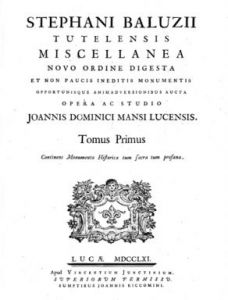 Baluze, Miscellanea (1761)
