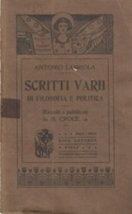 Antonio Labriola, Scritti varii di filosofia e politica (1906)