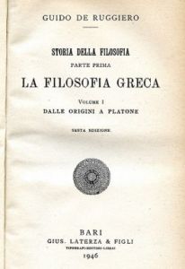 De Ruggiero, Storia della filosofia (1946)