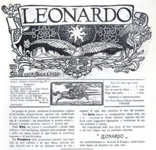 Il primo numero di «Leonardo» (4 gennaio 1903)